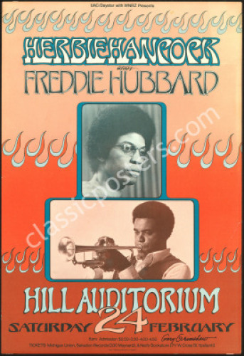 Scarce Signed Herbie Hancock Poster