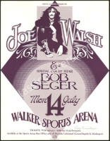 Very Nice Signed Joe Walsh Michigan Poster