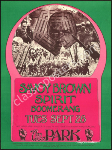 Impossibly Rare Signed Savoy Brown Park Poster