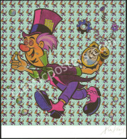 Timothy Leary-Signed Mad Hatter Blotter Art