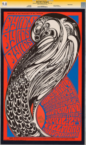 Exemplary Signed Original BG-57 The Byrds Poster