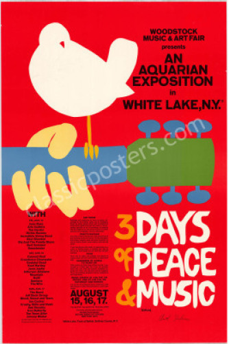 Gorgeous Signed Large Woodstock Poster