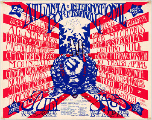 Scarce AOR 4.178 2nd Atlanta International Pop Festival Poster