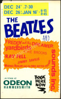 Extraordinary 1964 Beatles and The Yardbirds Odeon Hammersmith Poster