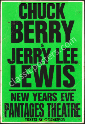 Chuck Berry and Jerry Lee Lewis New Year's Poster