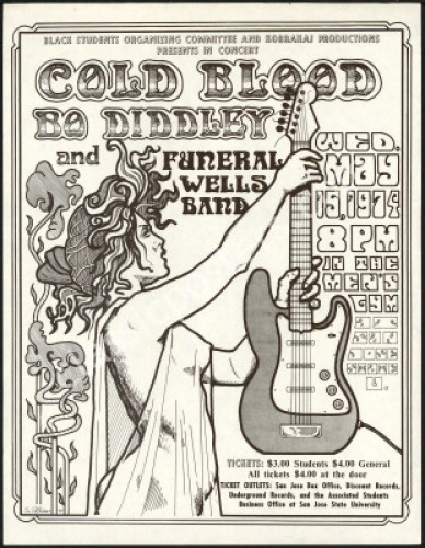 Beautiful Bo Diddley San Jose Handbill