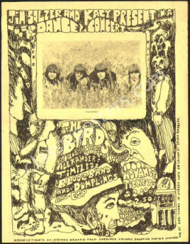 Scarce Byrds Earl Warren Showgrounds Handbill