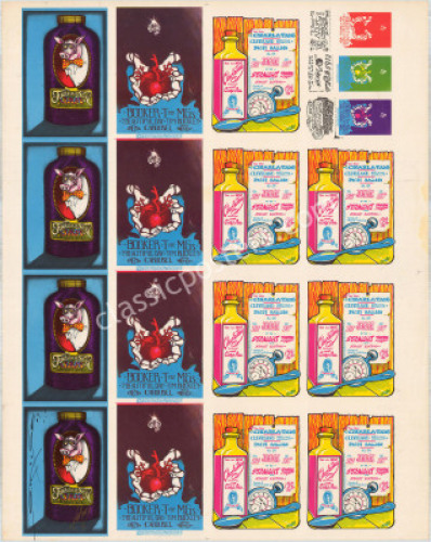 Signed Uncut Sheet of Handbills and Tickets