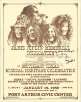 Superb Big Brother Signed Janis Joplin Memorial Poster