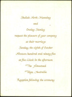 Interesting 1995 Wedding Invitation for Owsley Stanley