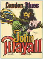Rare Signed John Mayall London Blues Poster