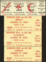 Four Scarce Woodstock Tickets