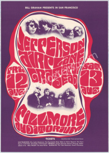 Scarce Original BG-23 Jefferson Airplane Poster