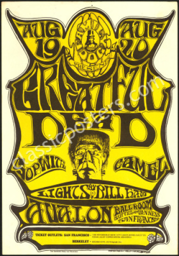 Popular Original FD-22 Grateful Dead Poster