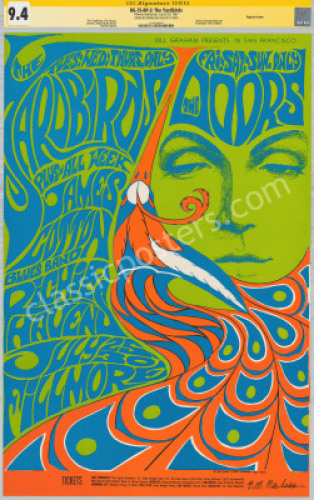 Beautiful Signed Second Print BG-75 The Doors Poster