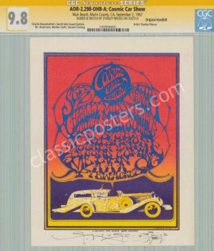 Signed AOR 2.298 Cosmic Car Show Handbill