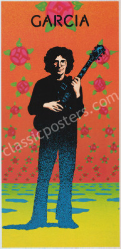 Scarce and Popular 1974 Jerry Garcia Compliments Poster