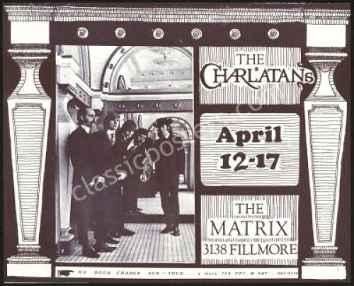 Scarce AOR 2.117 Charlatans Matrix Handbill