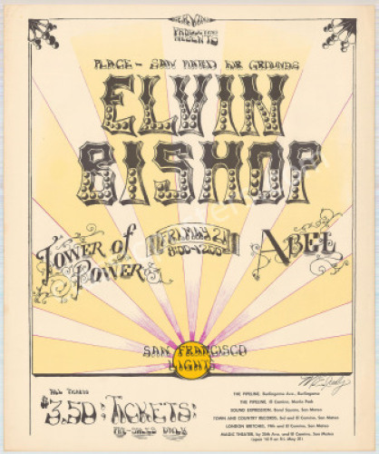 A Pair of Elvin Bishop San Mateo Posters