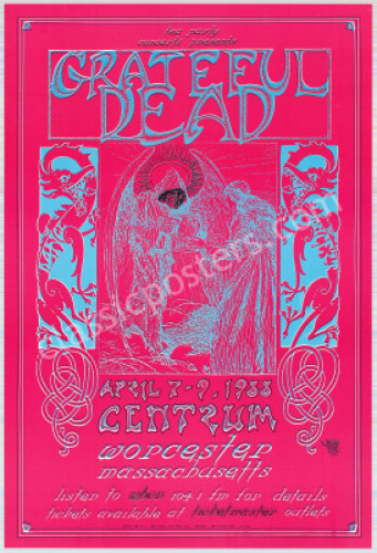 1988 Grateful Dead Massachusetts Poster