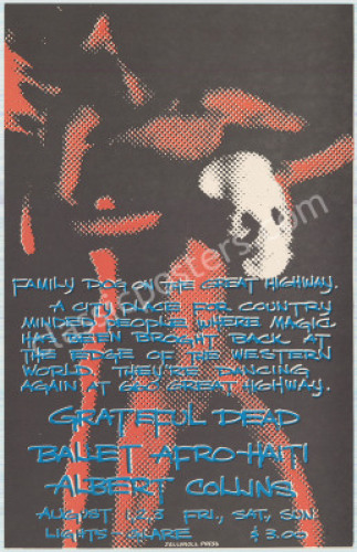 Scarce 1969 Grateful Dead Great Highway Poster