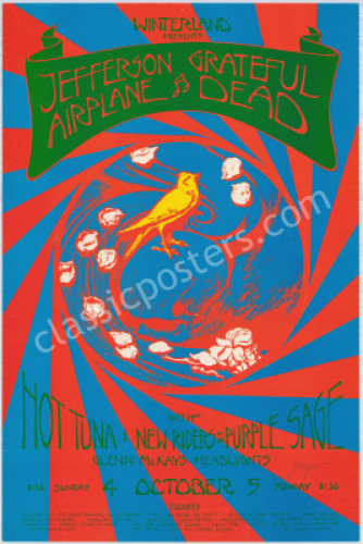 Signed Grateful Dead Winterland Poster