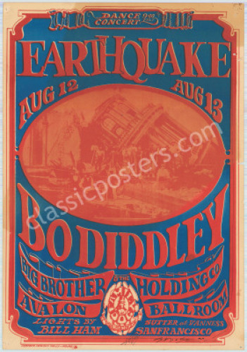 Original Signed FD-21 Earthquake Poster