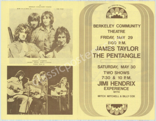 Rare 1970 Jimi Hendrix Experience Berkeley Program