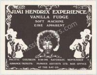 Near Mint Jimi Hendrix Vancouver Handbill