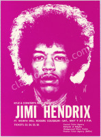Scarce 1970 Jimi Hendrix Fort Worth Handbill