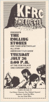 Scarce 1966 Rolling Stones Cow Palace Handbill