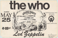 Extremely Rare The Who Led Zeppelin Handbill