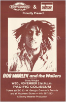 Rare 1979 Bob Marley and the Wailers Vancouver Poster