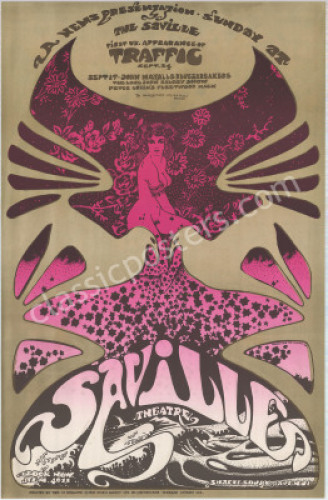 Very Rare Traffic Saville Theatre Poster