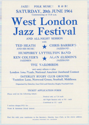 Rare 1964 Eric Clapton West London Flyer