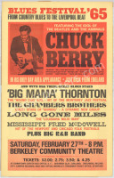 Rare 1965 Chuck Berry Berkeley Blues Festival Poster