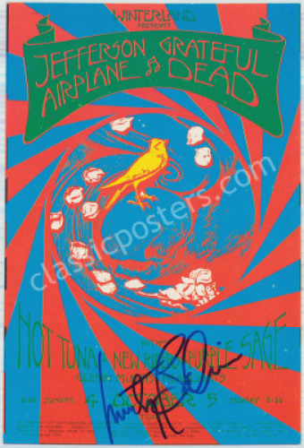 Scarce Signed Jefferson Airplane Grateful Dead Card