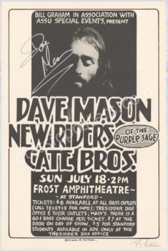 Signed Dave Mason Stanford Poster