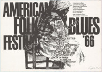 Signed 1966 American Folk Blues Poster