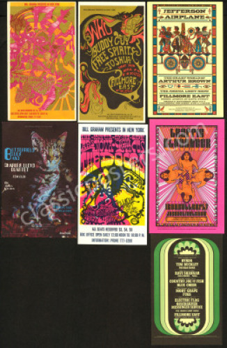 Seven Different Postcards from The Fillmore East