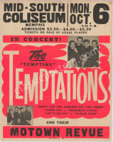 Scarce 1969 Temptations Memphis Poster