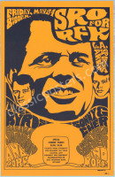Rare 1968 "SRO for RFK" Poster