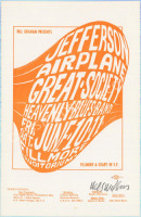 Signed BG-10 Jefferson Airplane Handbill