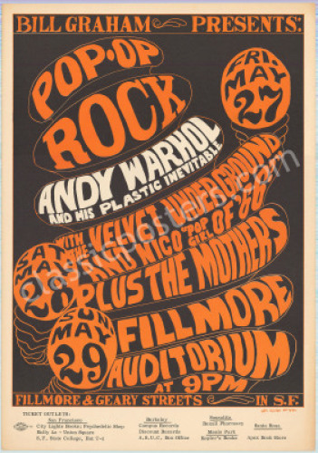 Rare Original BG-8 Velvet Underground Poster