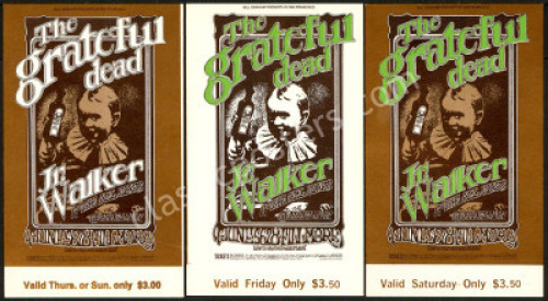 Rare BG-176 Grateful Dead Ticket Set