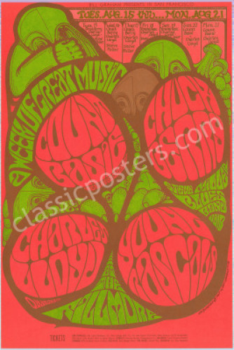 BG-78 Chuck Berry at The Fillmore Poster