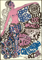 Scarce 1967 Moby Grape California Hall Poster
