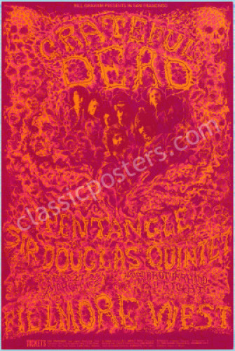 Scarce Original BG-162 Grateful Dead Poster