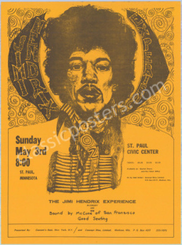 Cherry Jimi Hendrix Saint Paul Handbill