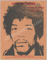 Rare 1968 Jimi Hendrix Portland Handbill